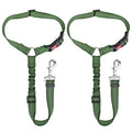 2 Pack Dog Headrest Restraint Seat Belt - Green