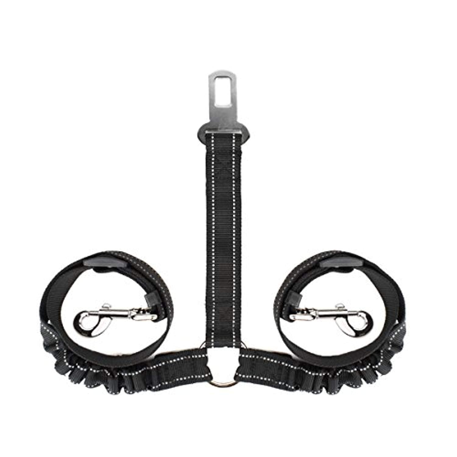 Double Dog Car Seatbelt - Black