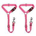 2 Pack Dog Headrest Restraint Seat Belt - Fluorescence Pink