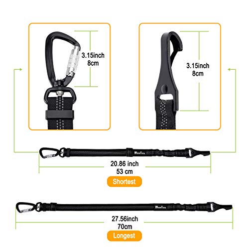 Dog Car Safety Latch Bar Seat Belt - Black
