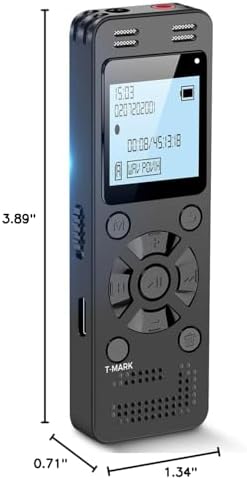 128GB Digital Voice Recorder for Lectures Meetings - EVIDA 9296 Hours Voice Activated Recording Device Audio Recorder with Playback,Password