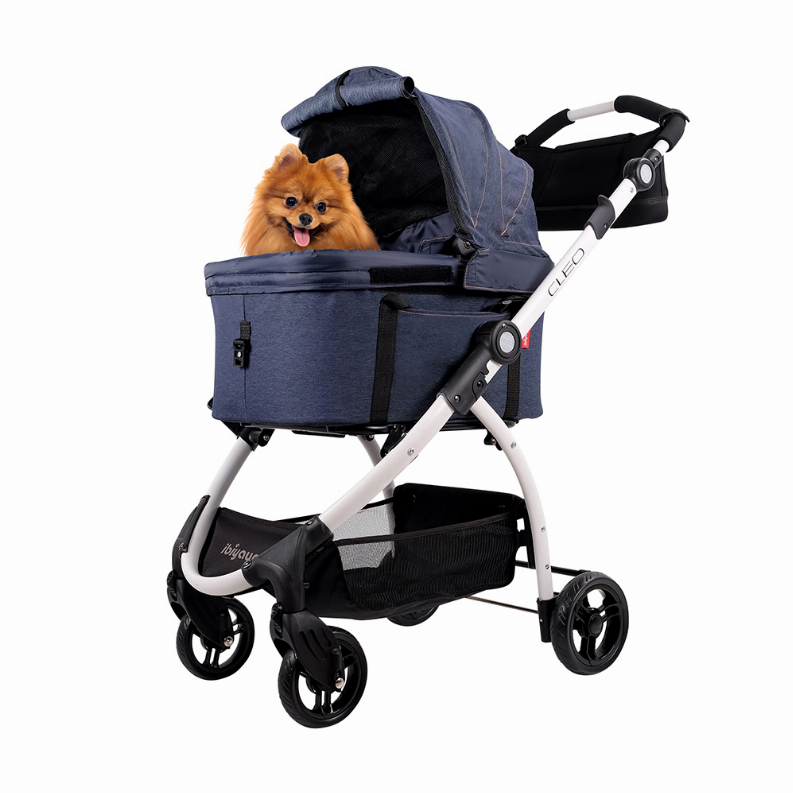 Ibiyaya CLEO Travel System Pet Stroller Best Medium-Sized Dog, Cat, & Rabbit Stroller Foldable, Luxury-Designed Detachable Carrier
