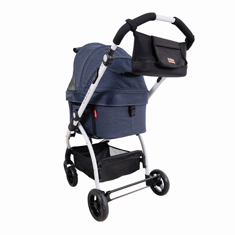 Ibiyaya CLEO Travel System Pet Stroller Best Medium-Sized Dog, Cat, & Rabbit Stroller Foldable, Luxury-Designed Detachable Carrier