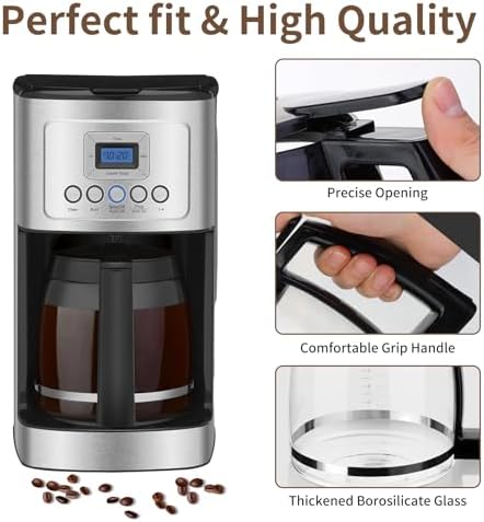 14-Cup Coffee Pot Replacement for Cuisinart Coffee Makers - Compatible with DCC-3200, DCC-3200P1, DCC-2200, DCC-2200RC, DCC-2800 & DCC-T20 Model