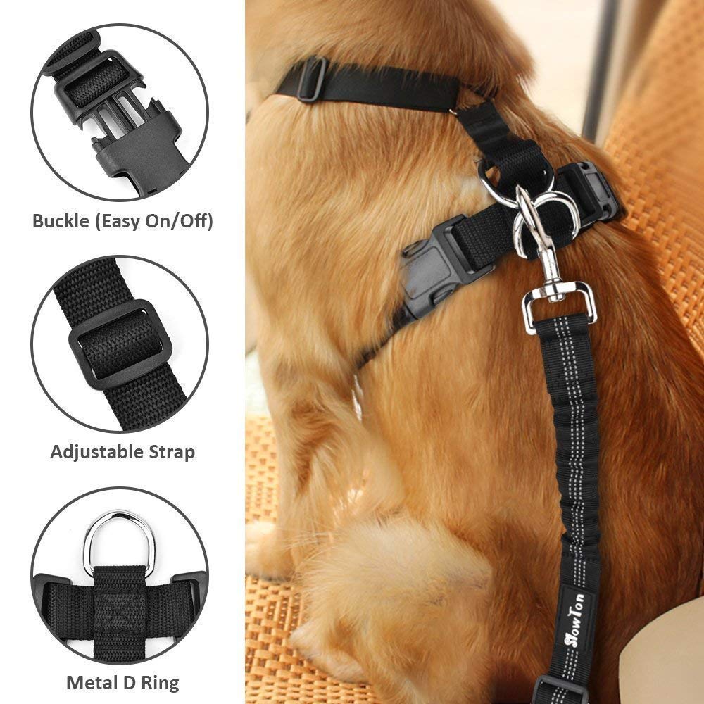 Dog Car Harness & Seat Belt - Grey