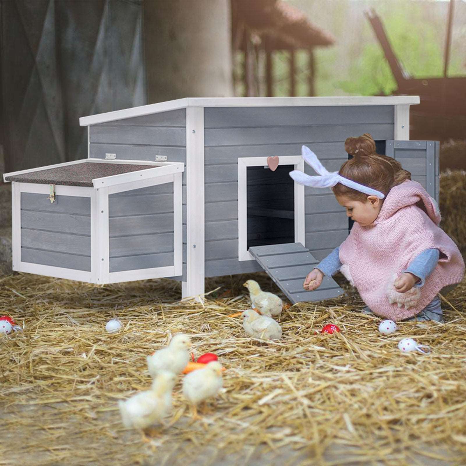PETSFIT Chicken Coops For Sale Upgraded PerchesWooden Outdoor