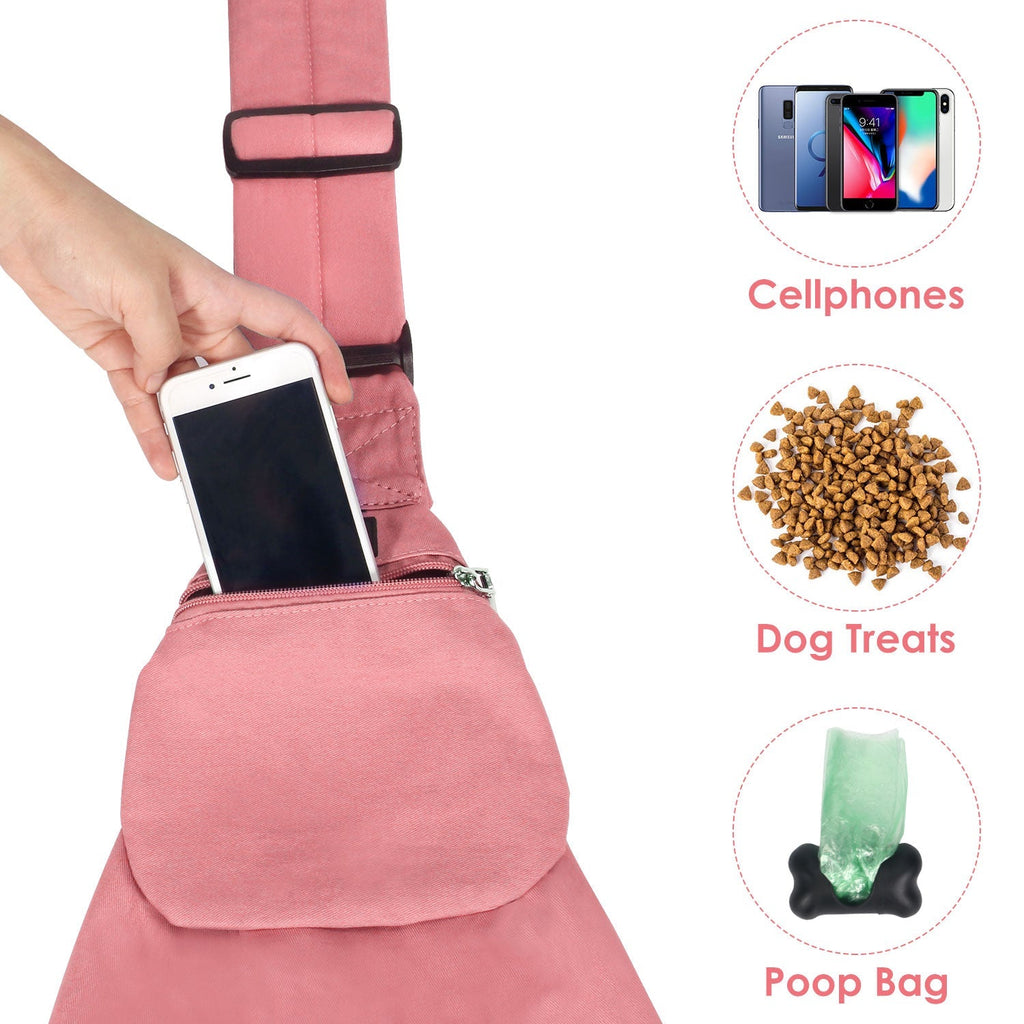 Pet Hand Free Sling Bag - Pink