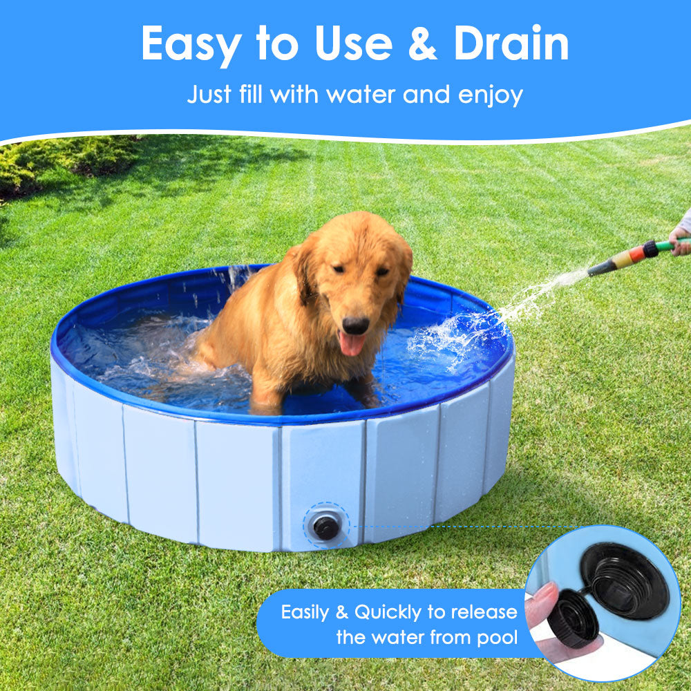 Foldable Dog Swimming Pool - Blue