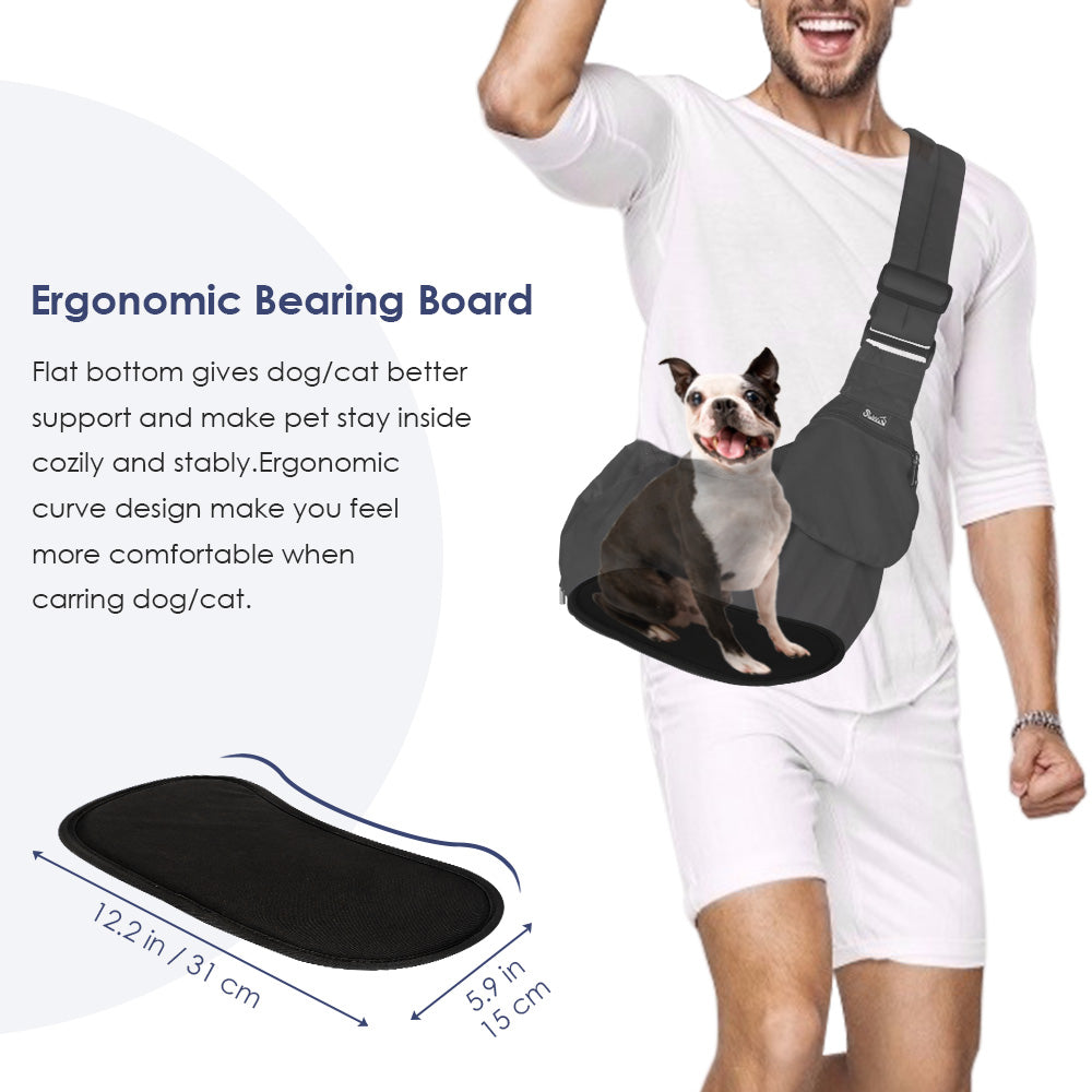 Pet Sling Carrier Shoulder Bag - Black
