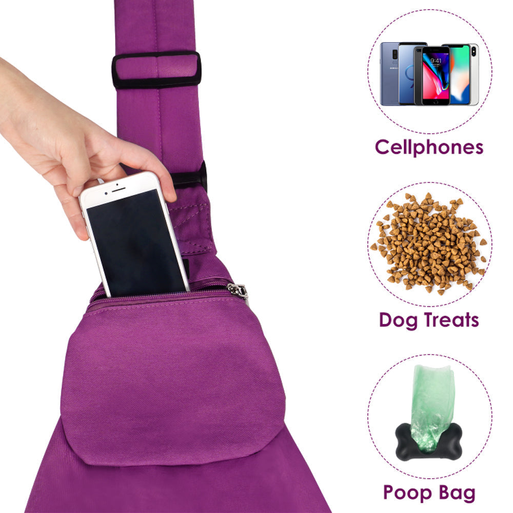 Pet Hand Free Sling Bag - Fuchsia