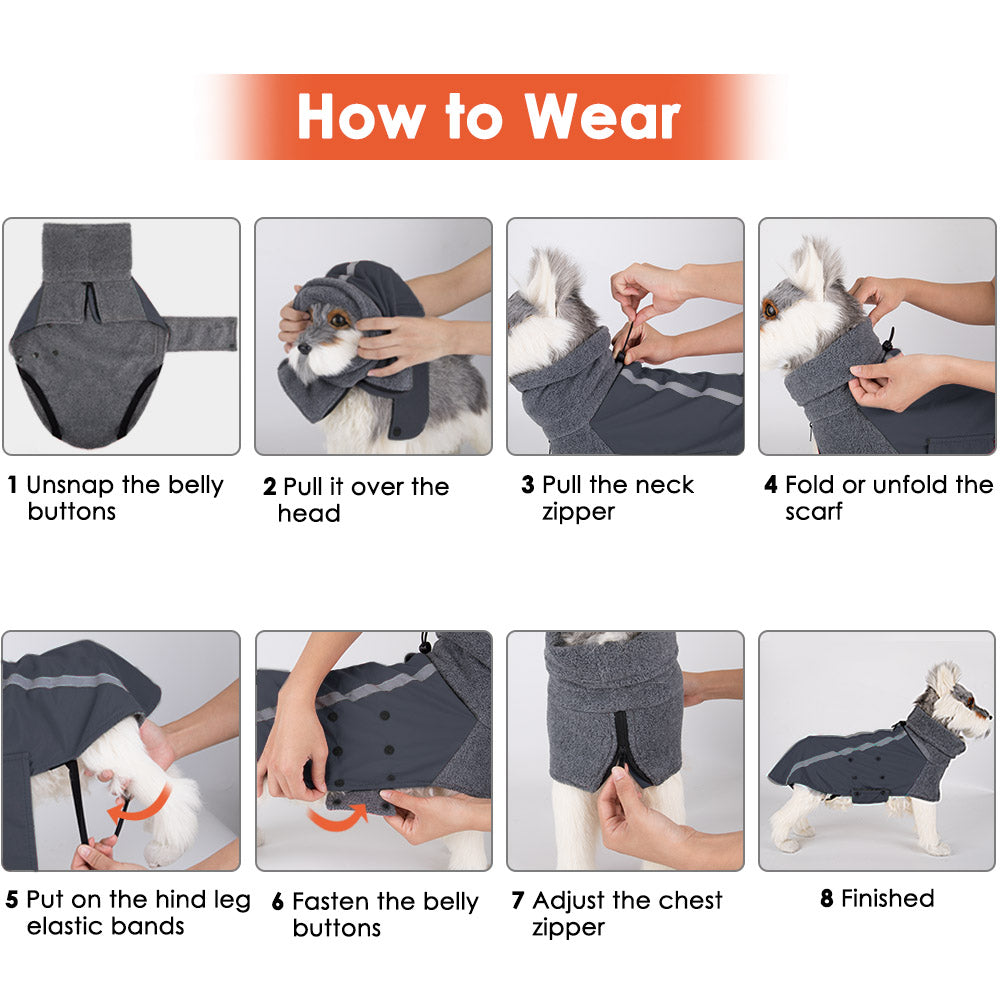 Winter Dog Coat - Grey
