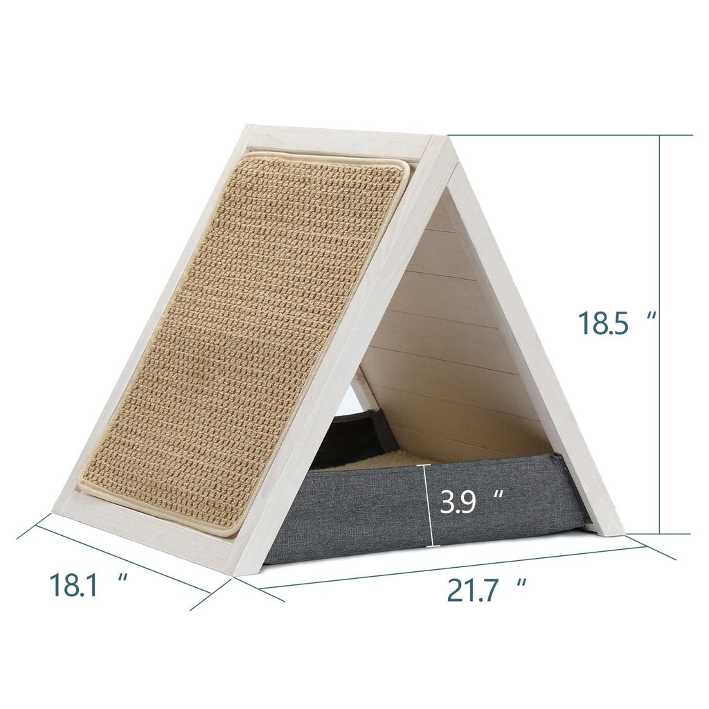 PETSFIT Cat Scratcher House  Wood Cats House as Cave and Bed