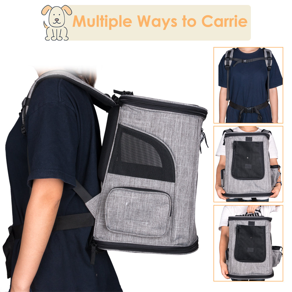 Pet Carrier Backpack - Grey