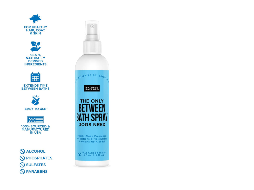 Natural Rapport - The Only Between Bath Spray Dogs Need - Amber & Sandalwood