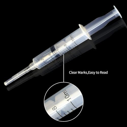 10cc/ml 22G Syringe with Needle Laboratory Tools, Each Individually Wrapped-Pack of 20