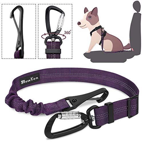 Dog Car Safety Latch Bar Seat Belt - Purple
