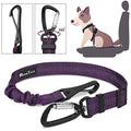 Dog Car Safety Latch Bar Seat Belt - Purple