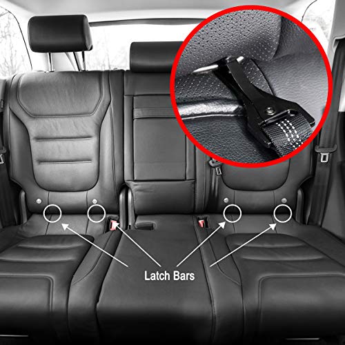 Dog Car Safety Latch Bar Seat Belt - Black