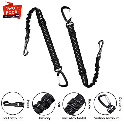 Dog Car Safety Latch Bar Seat Belt - 2 Pack