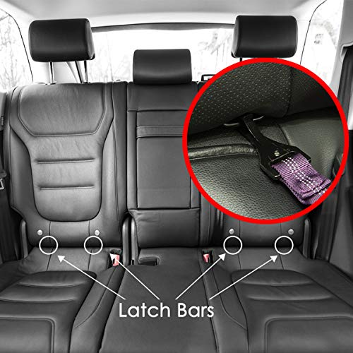 Dog Car Safety Latch Bar Seat Belt - Purple