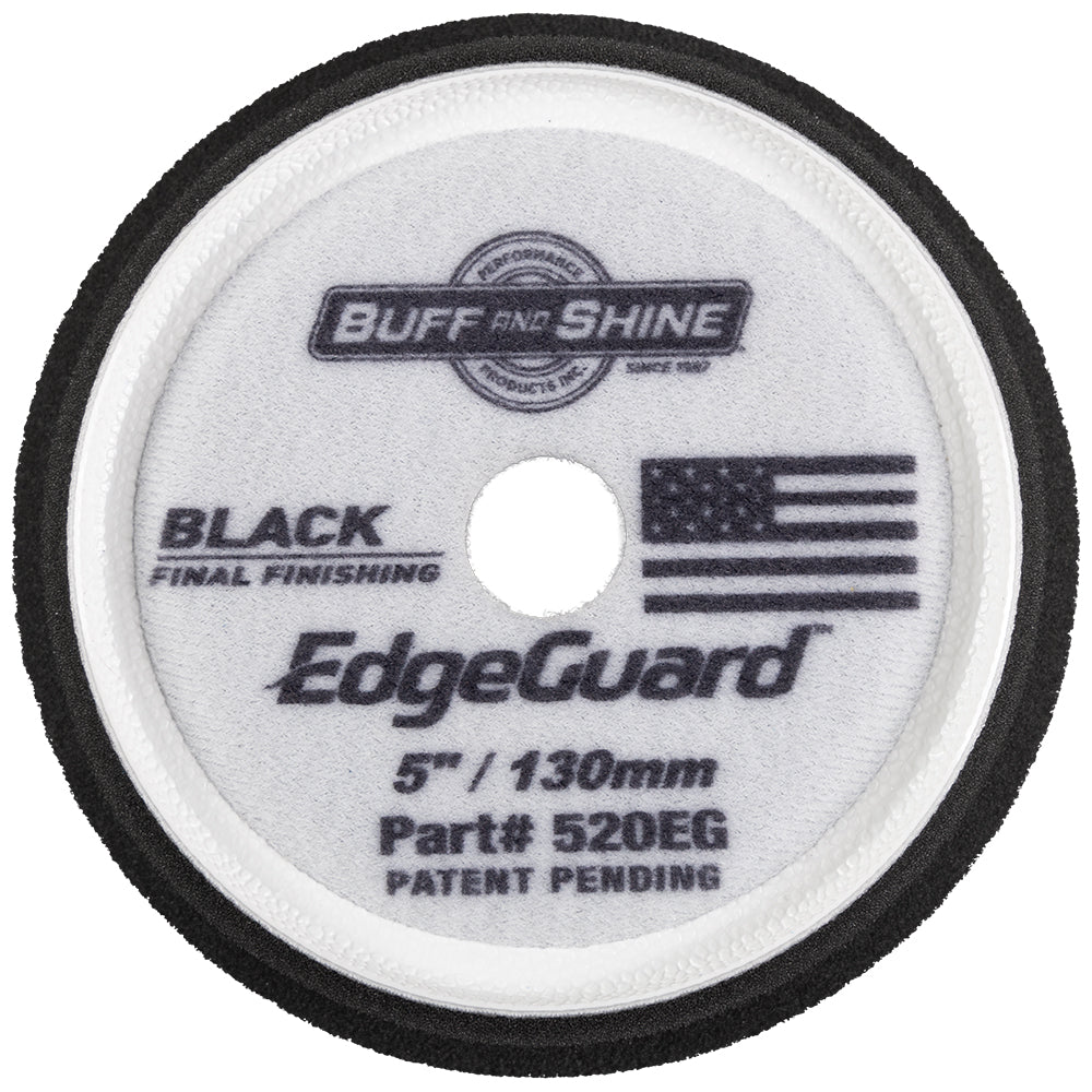 Buff and Shine EdgeGuard Foam Final Finishing Pad - 5", Black