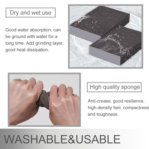 12Pcs Sanding Sponge 120 Grit Medium Sanding Blocks for Drywall Metal Wood Washable and Reusable