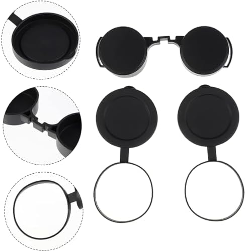 10x42 Optics Binocular Caps,Eyepiece Cover Binoculars,Objective Lens Cap Binoculars,Objective Lens Caps Rubber Waterproof Binoculars Protective Covers
