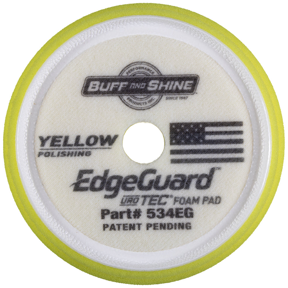 Buff and Shine EdgeGuard Foam Polishing Pad - 5", Yellow