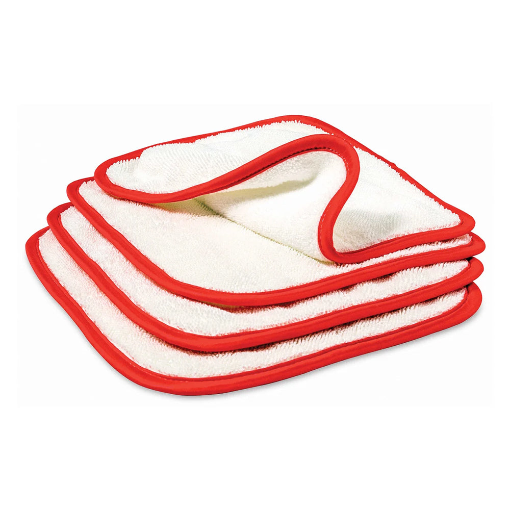 Griot's Garage PFM Dual Weave Wax Removal Towels - 9" x 9", White (4 pack)