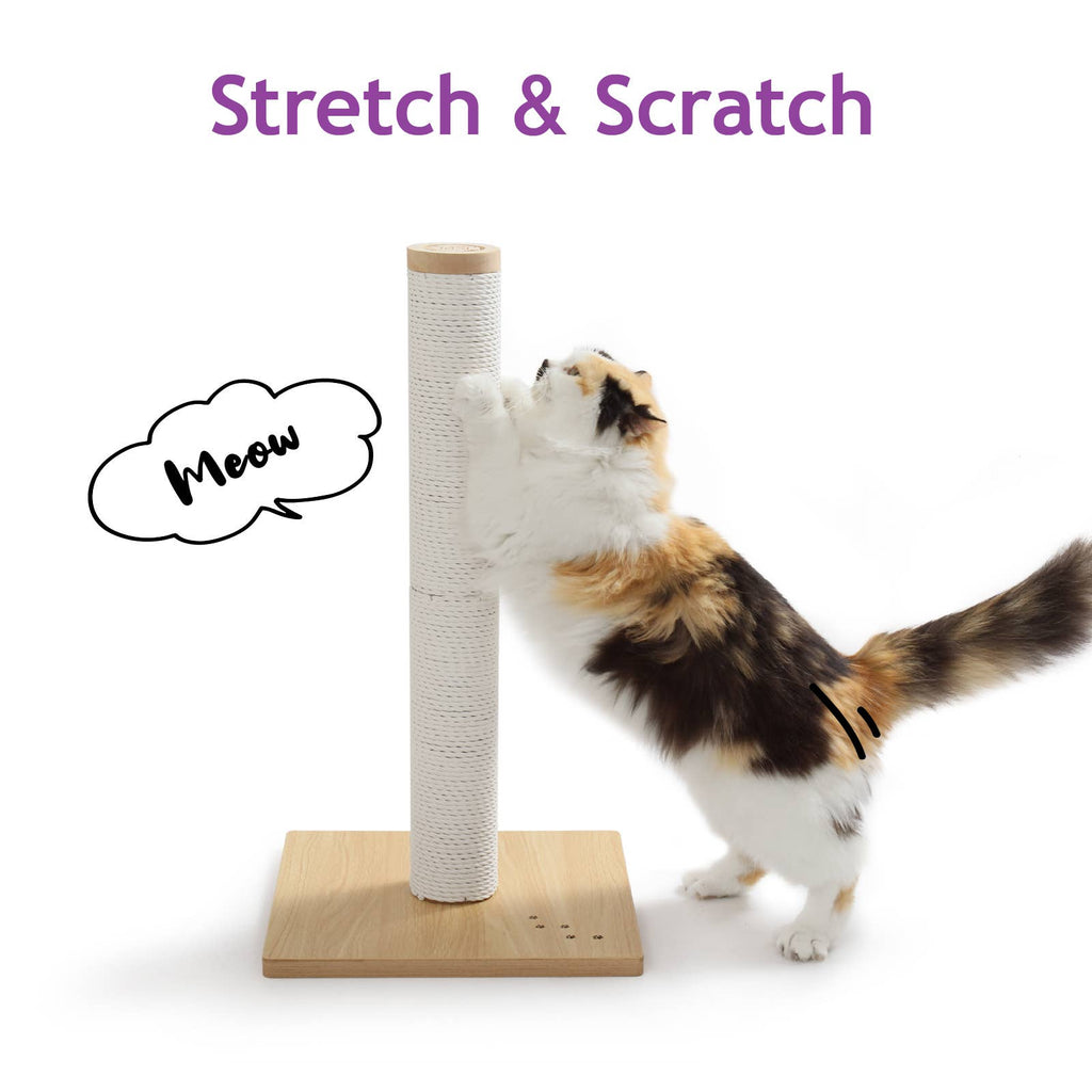 Necoichi Premium Comfort Cat Scratching Post – Sturdy, Stylish, Replaceable Pad