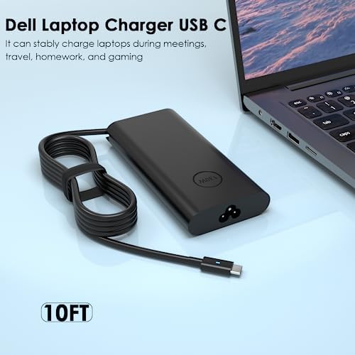 130W USB C Laptop Charger for Dell Precision 3580 3590 5680 3581 3480 5480 3550 3561 3571 Dell Inspiron 16 Plus 7630 7440 7620 7640 2in1 P127f MW1G8 Mobile Workstations Power AC Adapter