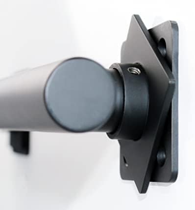 12-inch Coronado Designer Straight Bathroom Shower Grab Bar with Decorative Square Flanges, Matte Black