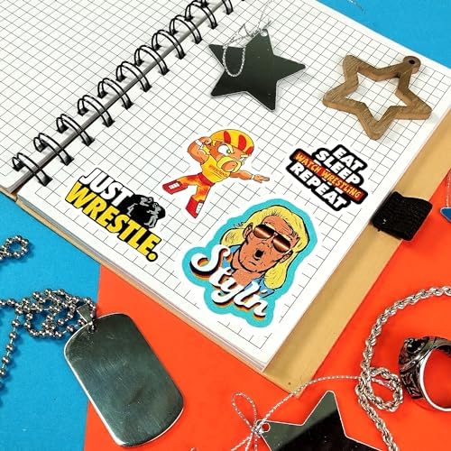 100Pcs Wrestling Stickers and Decals for Water Bottles, Wrestling Birthday Party Decorations, Wrestling Birthday Party Supplies, Wrestling Gifts for Teen Boys and Girls, Gifts for Wrestlers
