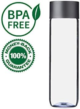 12-Pack Bulk Empty Plastic Reusable Juice /Water Bottles to work great as Smoothie Bottles with Black Lids Great for Sensory Crafts and Calming Bottles 400ml