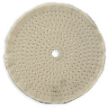 Zephyr Cotton Sewn Muslin Polishing Buffing Wheel, 8" - White 60 Ply/Finishing