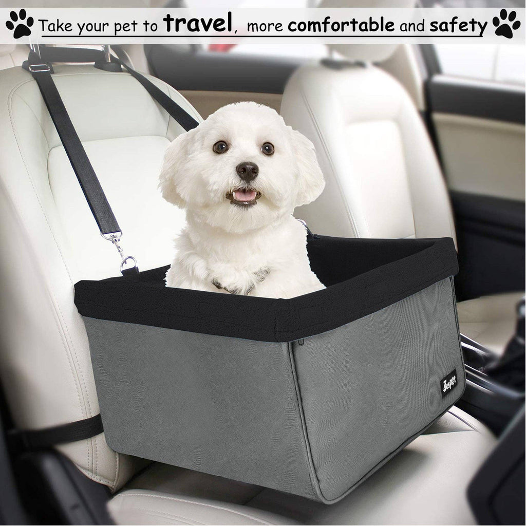 Jespet Pet Travel Safety Booster Dog Car Seat with Seat Belt