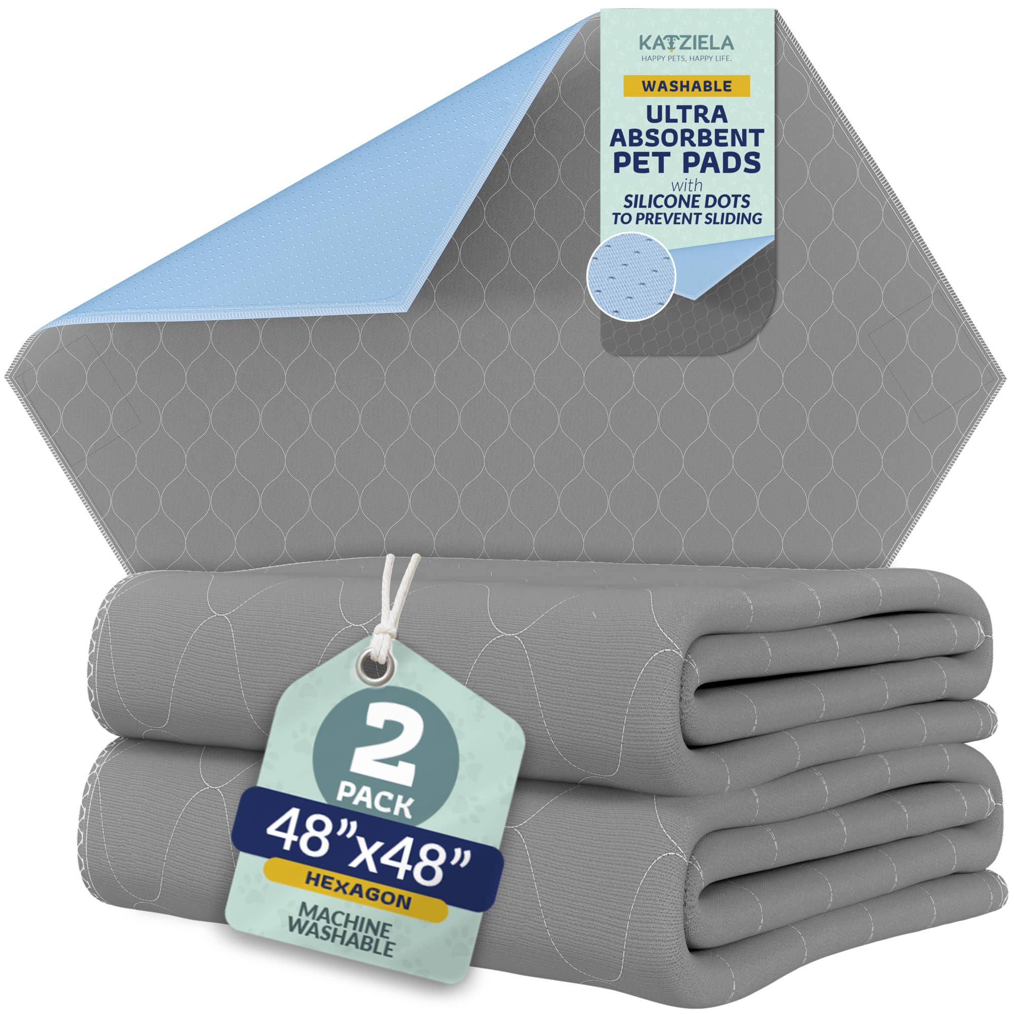 Katziela Quick-Drying Washable Waterproof Stay In Place Pee Pads
