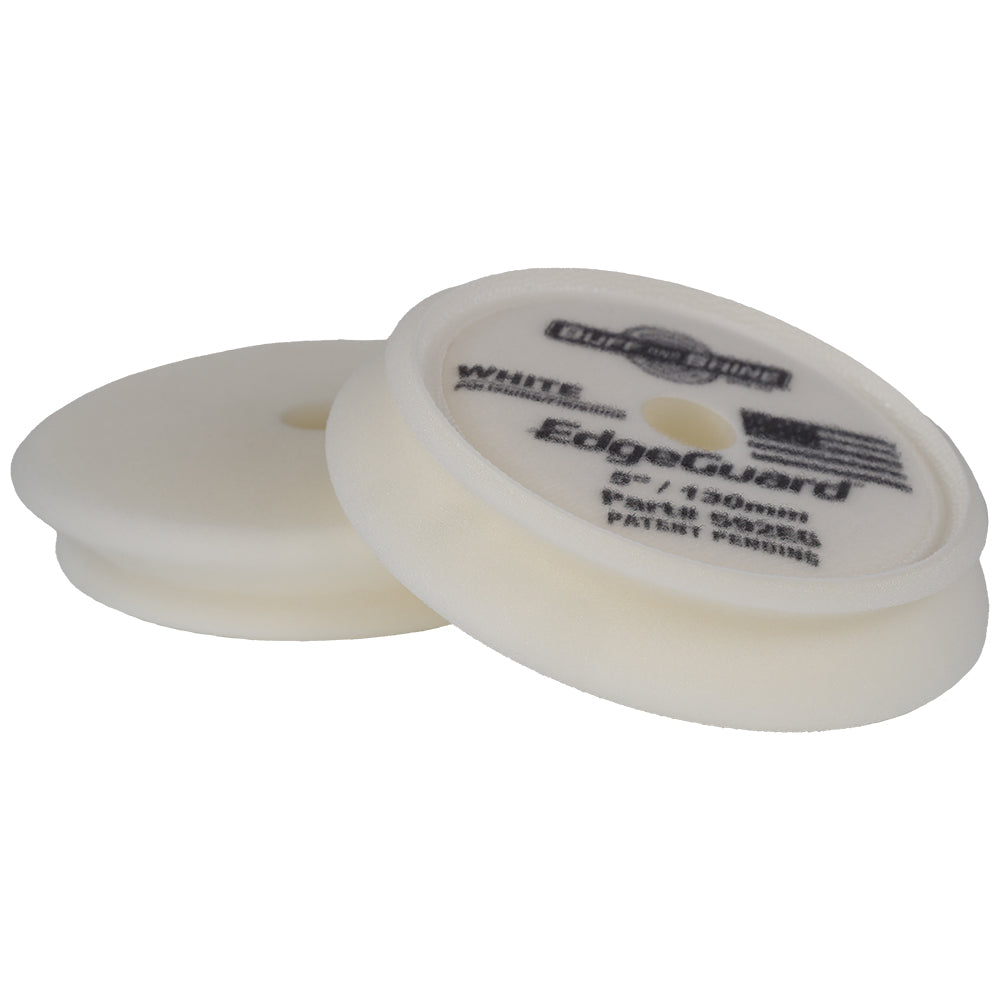 Buff and Shine EdgeGuard Foam Polishing/Finishing Pad - 5", White