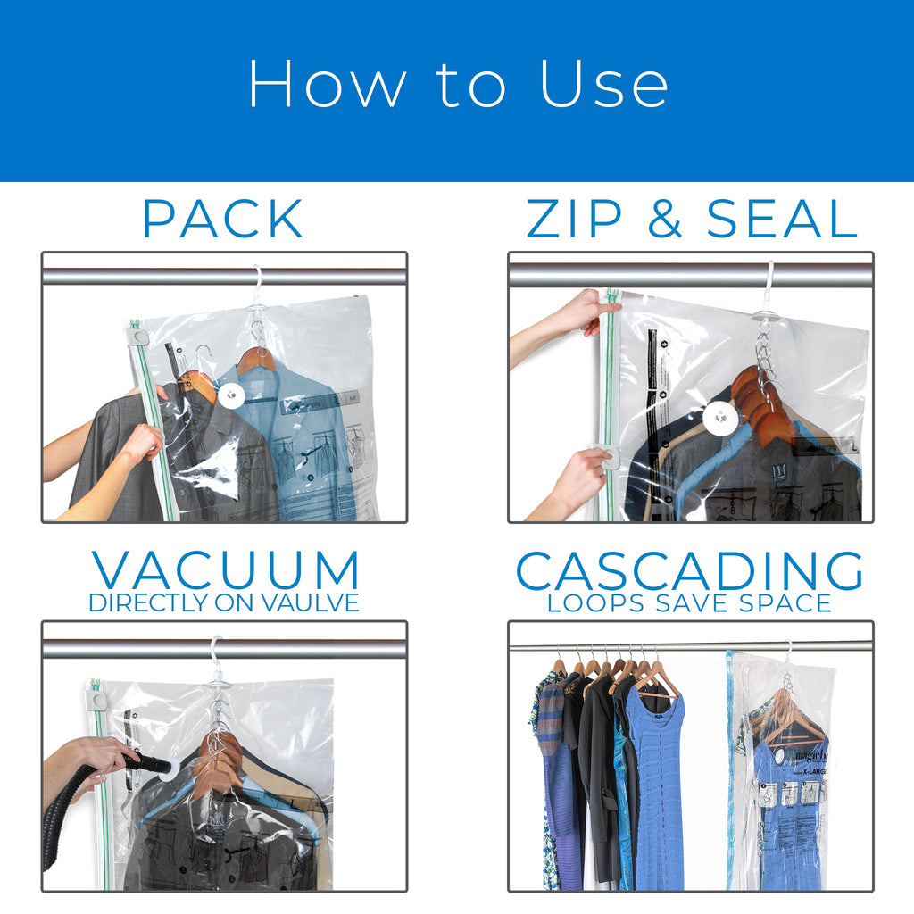 MagicBag™ Instant Space – Extra Large Hanging Vacuum-Seal Storage Bags