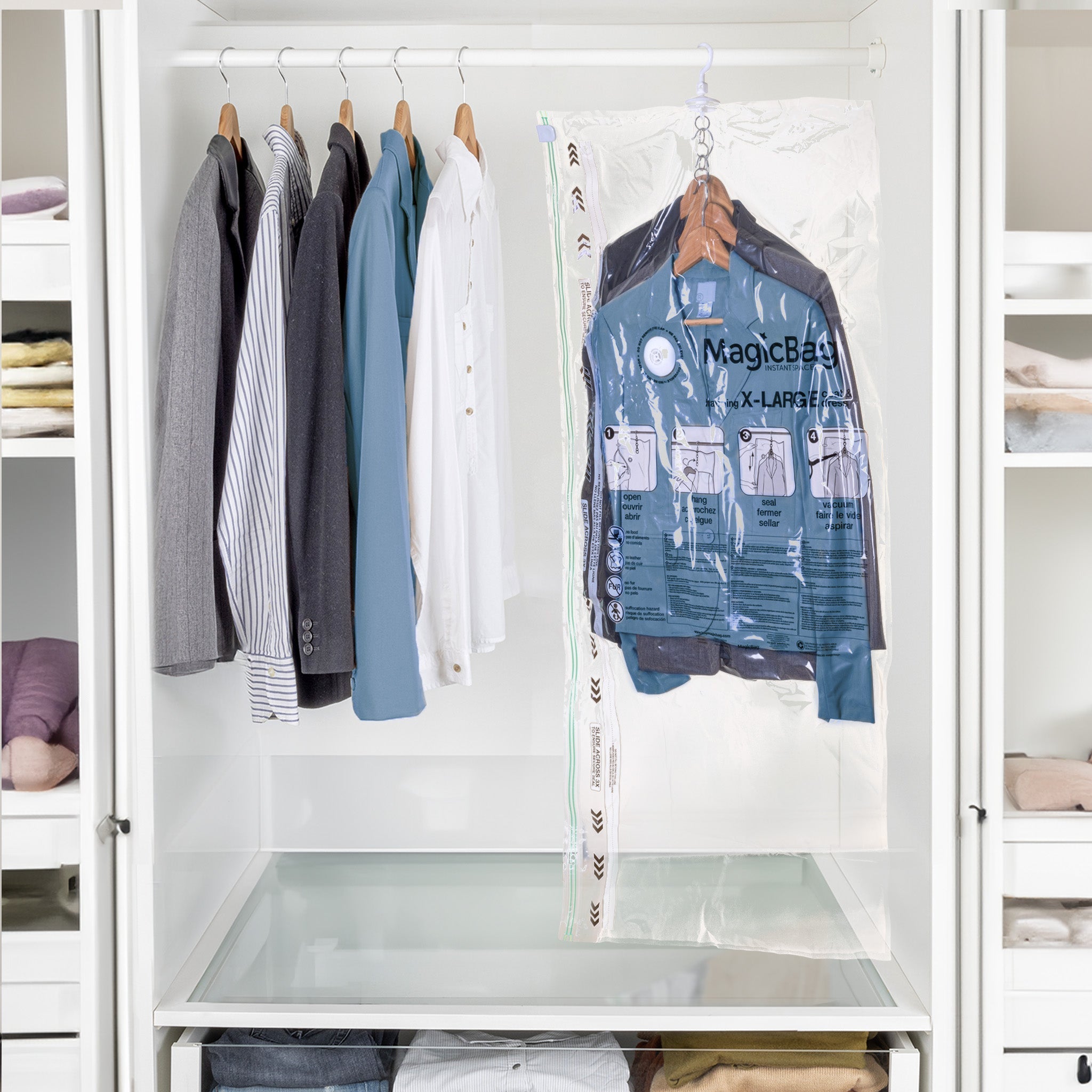 MagicBag™ Instant Space – Extra Large Hanging Vacuum-Seal Storage Bags