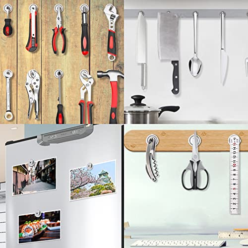 12 Pcs Strong Neodymium Magnets Heavy Duty, Dia 1.42 inch 105 lbs Cup Countersunk Rare Earth Magnets with Screws, Round Ring Magnets for Cabinets Kitchen Holding Lockers Tools Hanging