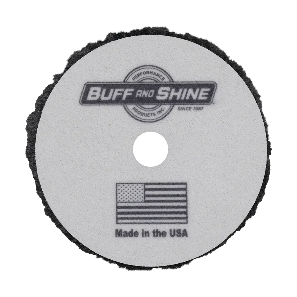 Buff and Shine Grey Knitted Wool Blend URO Wool Cutting Pad - 5"