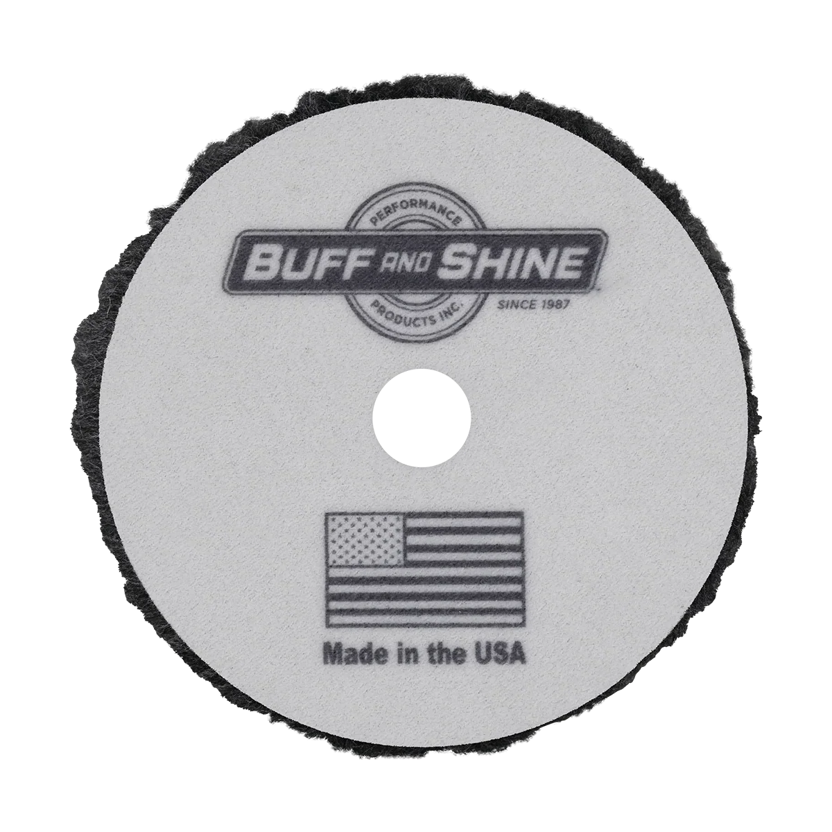 Buff and Shine Grey Knitted Wool Blend URO Wool Cutting Pad - 5"
