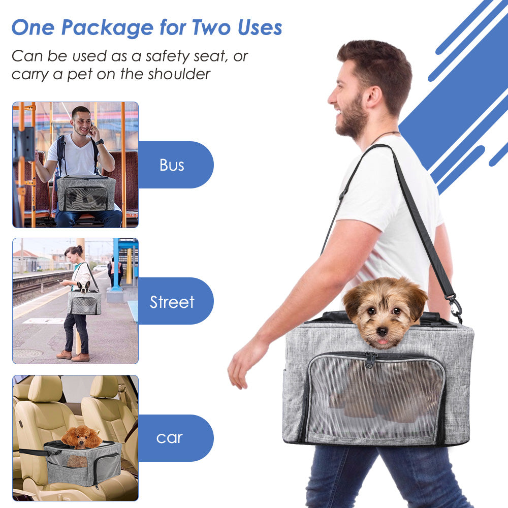 Dog Car Seat - Grey