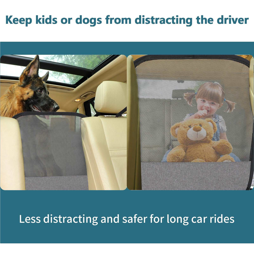 PETSFIT Dog Car Barrier Vehicle Pet Barrier Backseat Mesh