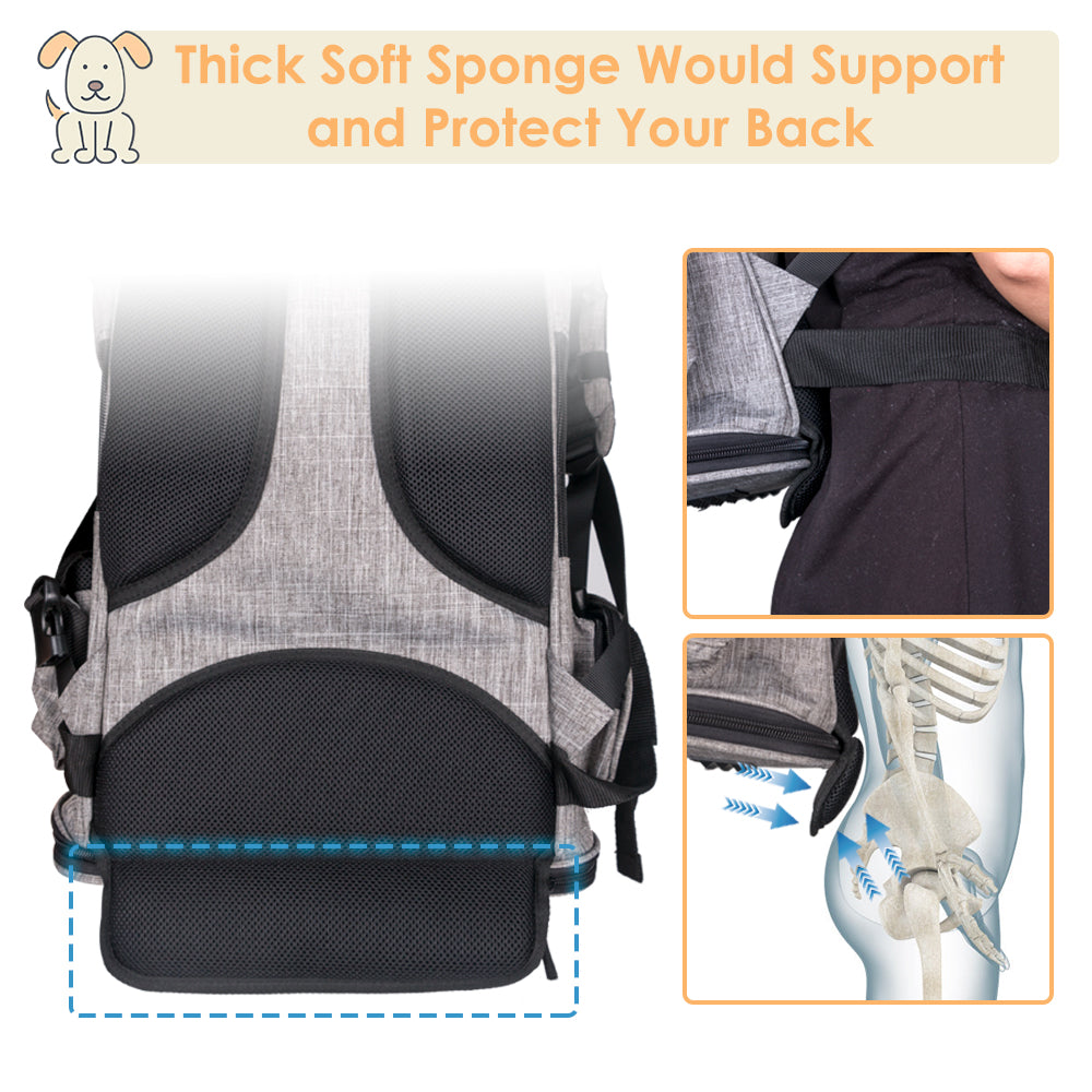 Pet Carrier Backpack - Grey