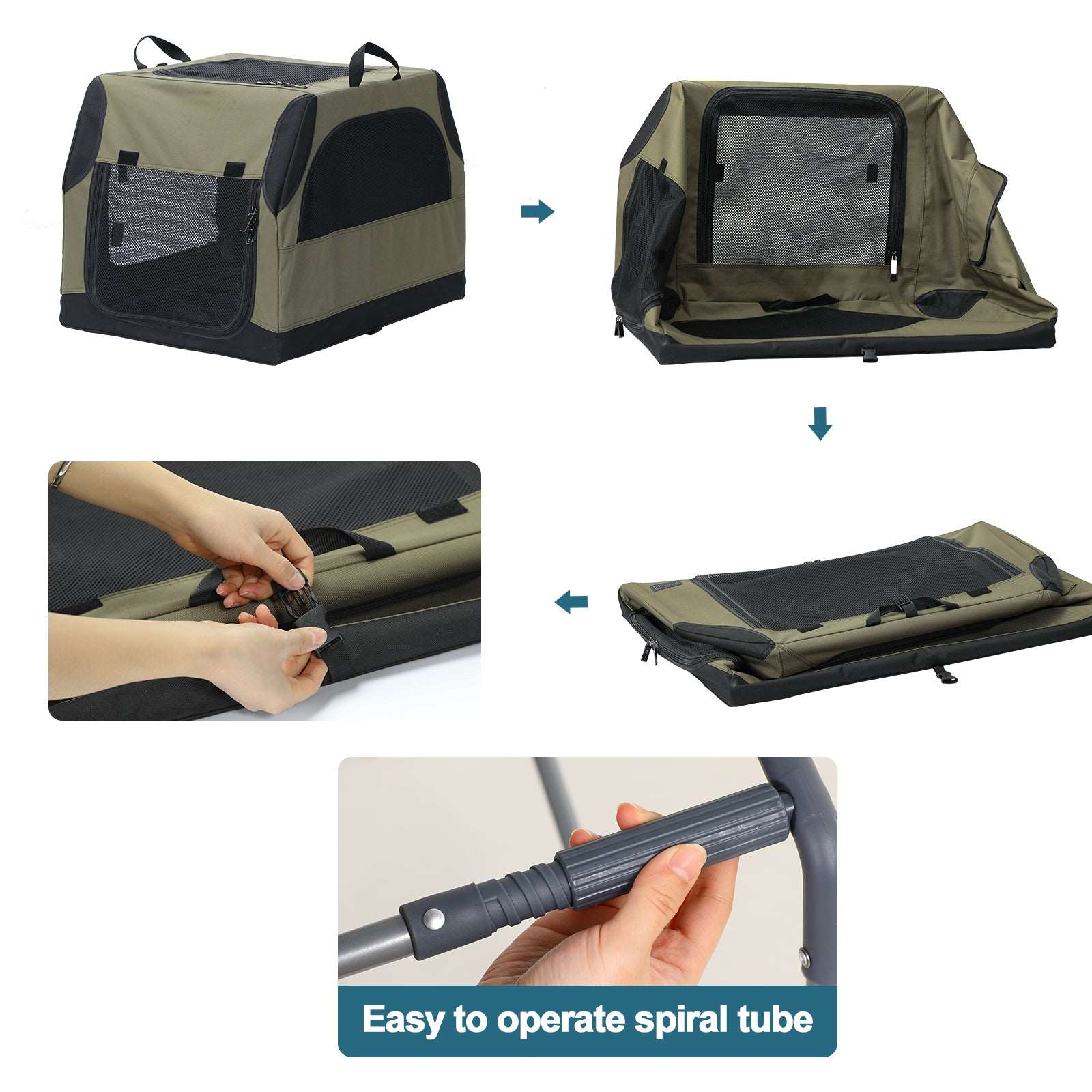 PETSFIT Soft-Sided Portable Travel Kennel for Pet