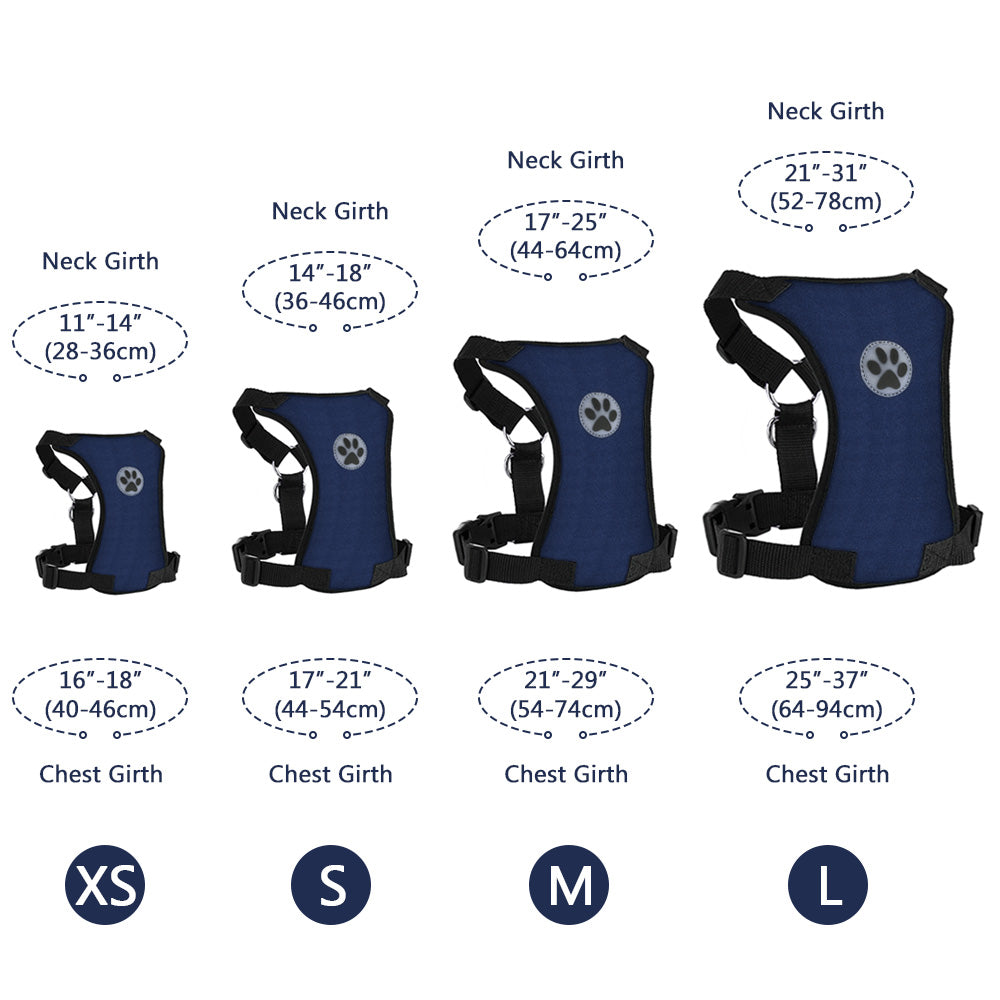 Dog Car Harness & Seat Belt - Canvas Blue