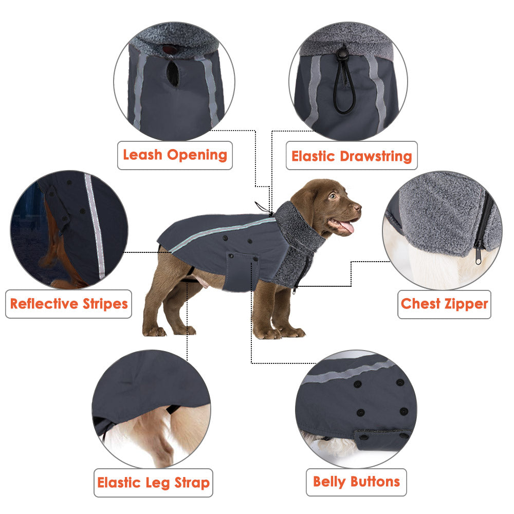 Winter Dog Coat - Grey