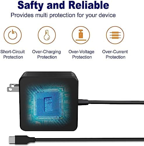 109W USB C Power Adapter, Type C Power PD Wall Fast Charger Compatible with Mac Book Pro, Dell Latitude, Lenovo, Huawei Matebook, HP Spectre, Acer Chromebook and Any Laptops or Smart Phones 1